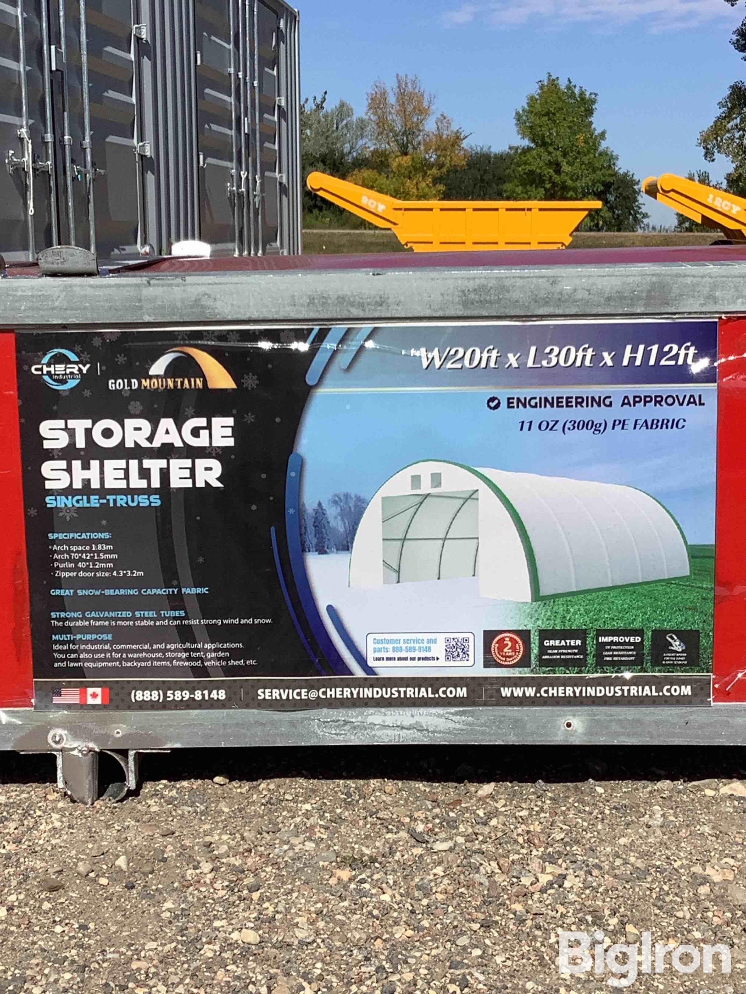 2024 Gold Mountain S203012R Storage Shelter 