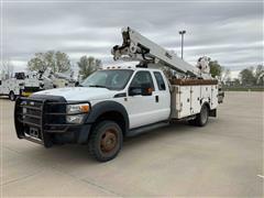 2014 Ford F550 XL Super Duty 4x4 Extended Cab Bucket Truck 
