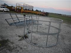 Grain Bin Ladder With Safety Ring 