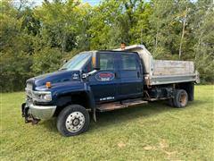 2005 Chevrolet C4500 Kodiak 4x4 Crew Cab Dump Truck 