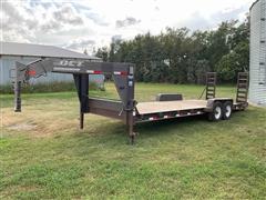 2008 Dressen Custom Trailers Gooseneck Lowboy T/A Trailer 