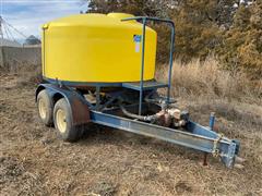 1,200-Gallon Liquid Tank W/Pump On T/A Running Gear 