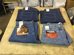 Carhartt 32 X 34 Traditional Fit & Flannel Lined Jeans 