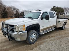 2009 Chevrolet 3500 HD LTZ 4x4 Crew Cab Flatbed Pickup 