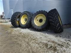 Firestone Radial 9000 600/65R38 Floater Tires & John Deere Rims 