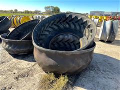 Turned Tire Rubber Feed Bunks 