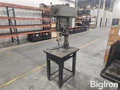 Clausing 22V 20" Drill Press On HD Steel Table 