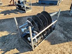 JCT Post Hole Auger Skid Steer Attachment 