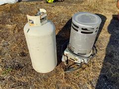 Propane Heater & 10 Gallon Bottle 