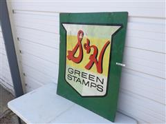 S&H Green Stamps Metal Sign 