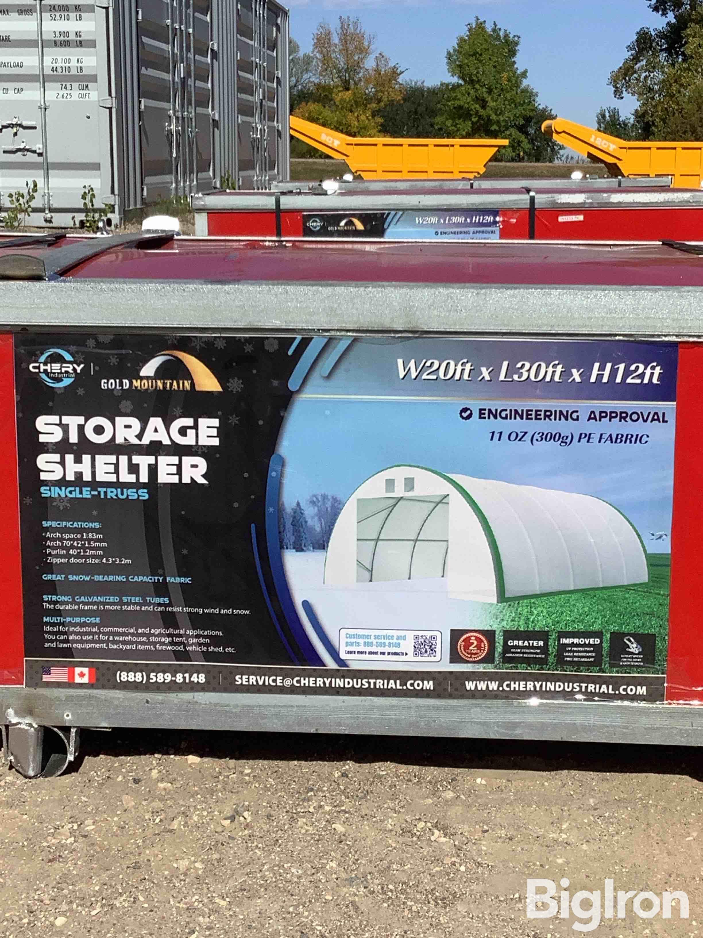 2024 Gold Mountain S203012R Storage Shelter 