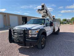 2016 Ford F550 XLT Super Duty 4x4 Extended Cab Bucket Truck 