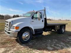 2008 Ford F-750 Super Duty 4x2 Flatbed Straight Truck 