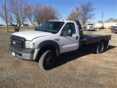 2007 Ford F550 Super Duty 4x4 Flatbed Truck 