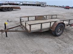 1996 Homemade 5'x10' Tilt Deck Trailer 