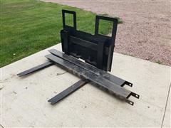 Kit Containers Pallet Fork Skid Steer Attachment W/Extension Forks 