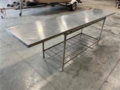 9’ Stainless Steel Shop Table 