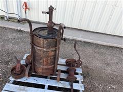 Antique Grease Drum & Pump 