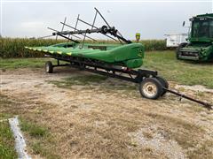 2009 John Deere 608C 8R30" Corn Head W/Corn Reel & Header Trailer 