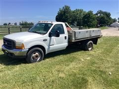 1999 Ford F350 Super Duty 2WD Flatbed Truck 