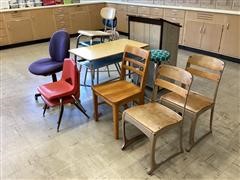 Chairs, Desk & Podium 