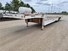 2000 Trail King T/A Drop Deck Equipment Trailer W/Folding Tail Section 