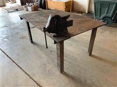 Shop Built Welding Table W/Vise 