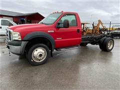 2007 Ford F550 XLT Super Duty 4x4 Cab & Chassis 