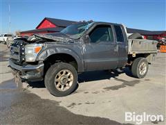 2011 Ford F350 XLT Super Duty 4x4 Extended Cab Flatbed Pickup 