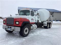 1996 Mack RD690S T/A Concrete Transit Mixer Truck W/Booster Axle 