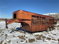 1975 Shop Built T/A Gooseneck Livestock Trailer 