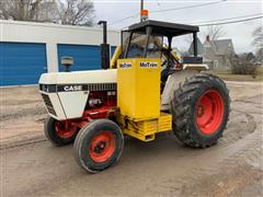 1983 Case 1390 2WD Tractor W/Side Mounted Flail Mower 