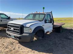 2007 Ford F550 XL Super Duty 4x4 Flatbed Truck 