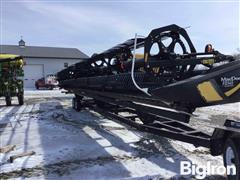 2018 MacDon FD145 Flex Draper Head With J & M Trail-Blazer High Speed Header Cart 