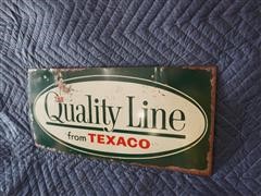 The Quality Line By Texaco 17.5X8.25 Single Sided Sign 