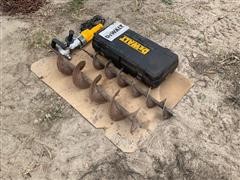 DEWALT DW124 Right Angle Drill With Post Augers 