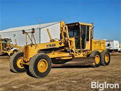 1986 John Deere 770BH Motor Grader W/Wing Plow 