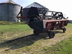 1998 Case IH 1020 17.5' Platform Header W/Header Trailer 