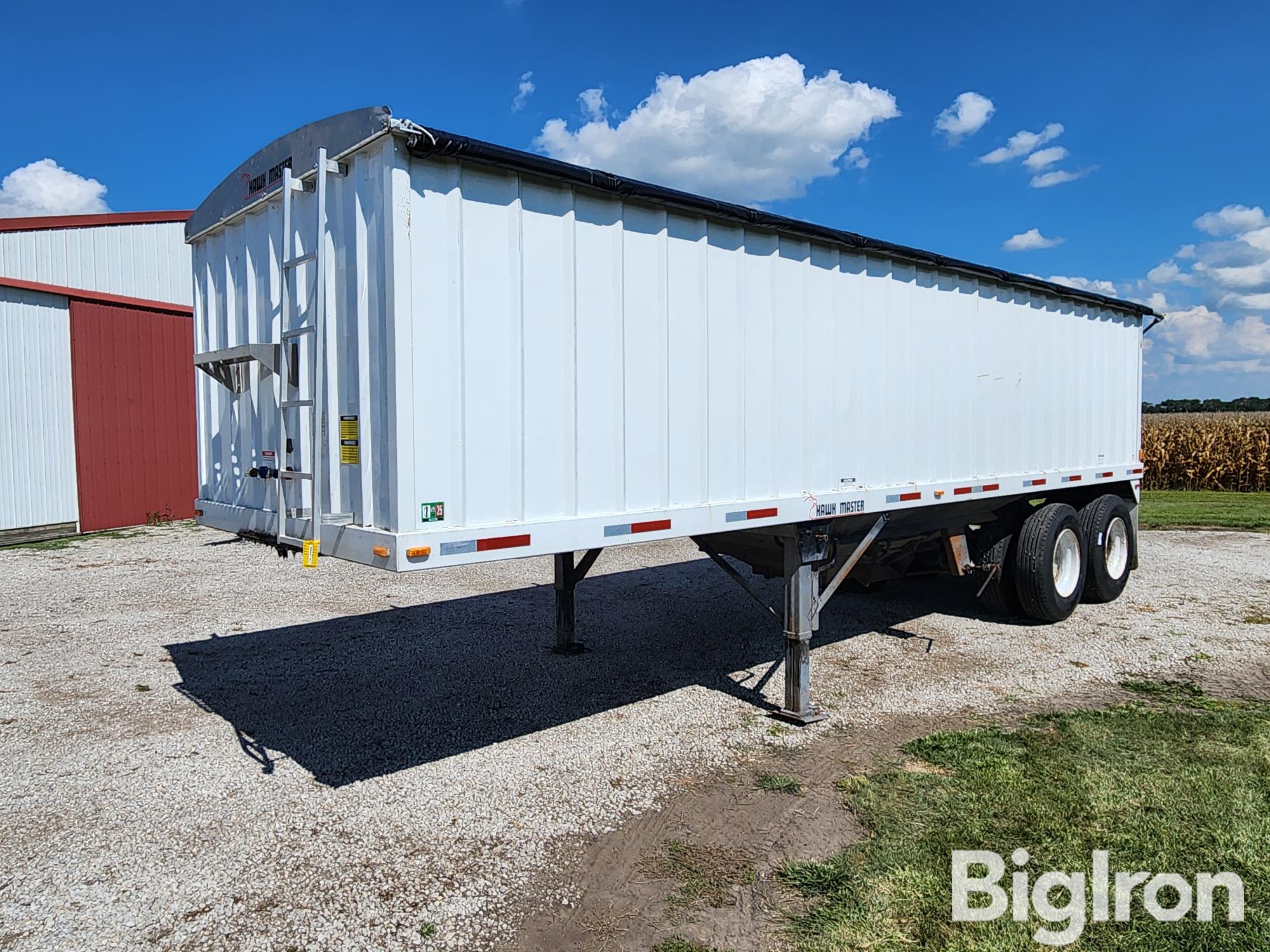 2001 Hawkmaster 2802-SG Hopper Bottom 28' T/A Grain Trailer 