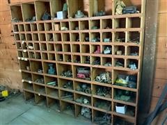 Wooden Storage Bins With Supplies 