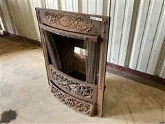 Vintage Cast Iron Fireplace Insert 