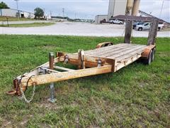 1985 Shop Built T/A Tilt Flatbed Trailer 