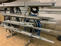 Assorted Conduit & Flexible Conduit W/ Storage Rack 