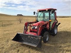 Mahindra 2638 MFWD Tractor W/Loader, Backhoe, & Attachments 