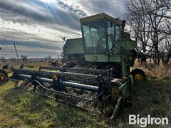 1976 John Deere 7700 RWA Combine w/ Grain Platform 