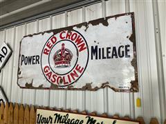 Red Crown Metal Sign 