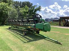 2004 John Deere 635F Platform Header W/Trailer 