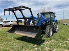 2008 New Holland T6030 MFWD Tractor W/Loader 