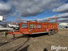 2000 Rice T/A 3-Reel Pole Rack Trailer 