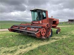 Hesston 6550 Self-Propelled Windrower W/Sickle & Draper Heads 